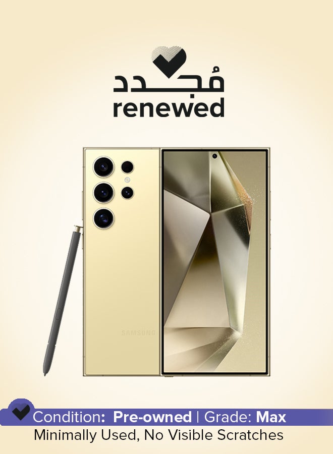Compare Renewed  Galaxy S24 Ultra Titanium Yellow 12GB RAM 256GB 5G  International Version at KSA Price