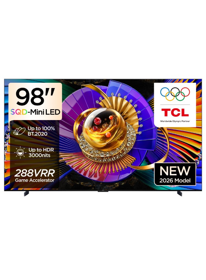 Compare Television 98 Inch 4K SQDMini LED Google Smart TV, 144Hz Refresh Rate, Audio by Bang & Olufsen, 100% BT.2020, TSR AiPQ, Ultra Slim Design 2026 Model 98C7L Black at KSA Price