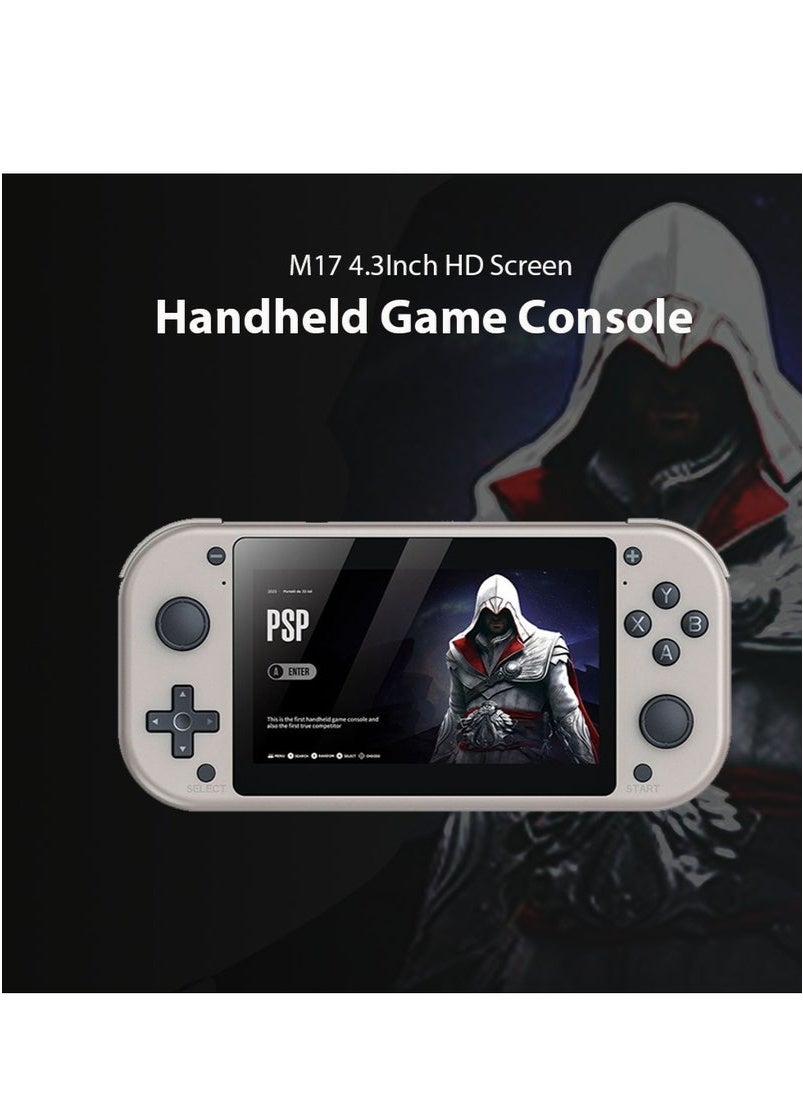 Compare M17 Handheld Game Console with 4.3Inch HD Display – Retro Gaming Device with Builtin Simulators for PSP, GBA, NES, CPS, and More – Preloaded Classic Video Games – Portable Mini Console with SaveLoad Function, TV Output, Long Battery Life at KSA Price