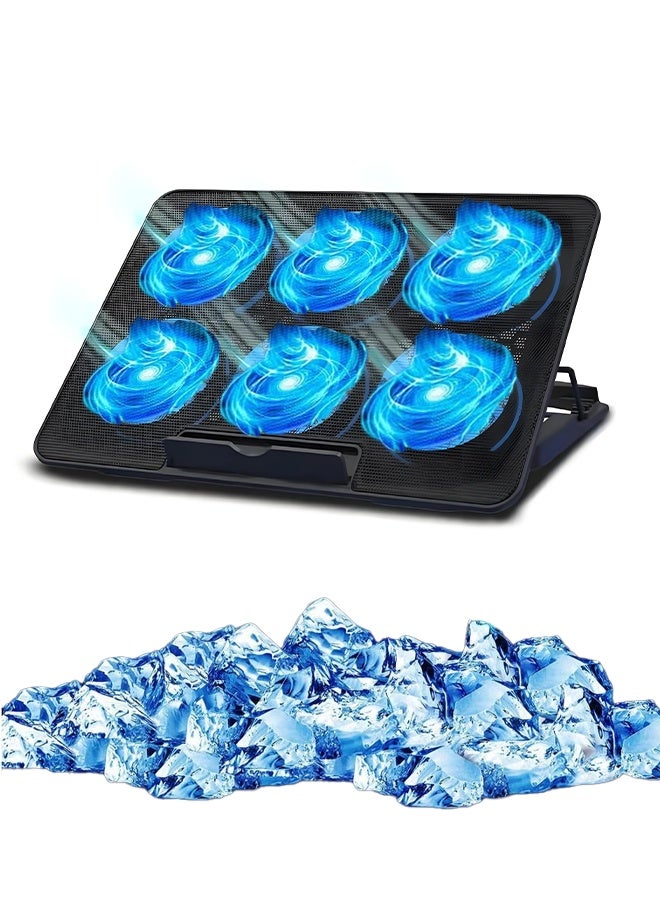 Compare Laptop Cooling Pad, Office & Gaming Laptop Cooler With 6 Silent Fans, Laptop Fan Cooling Pad Suitable For 1017 Inch Laptop,Usb Port Powered,6 Adjustable Height at KSA Price