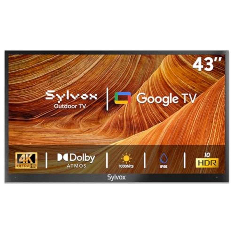 Compare Outdoor TV, 43 Inch Smart TV 4K UHD, Dolby Atmos, 1000 Nit Brightness for Partial Sun, Waterproof Outdoor TVs Support Google Assistant, Screen Cast, Ideal for Terrace, Garden 2.0 at KSA Price