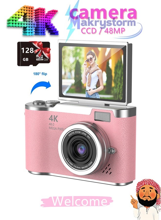 4k CCD Digital Zoom Student Digital Camera 48MP Portable…