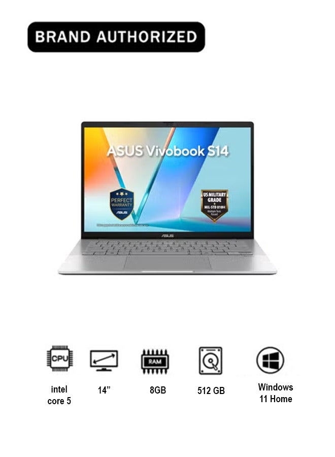 Compare Vivobook S14 14inch display with 8 GB RAM512 Gigabyte StorageIntel Core 5 210HCool SilverS3407VALY143WWindows 11 Home EnglishArabic Cool Silver at KSA Price