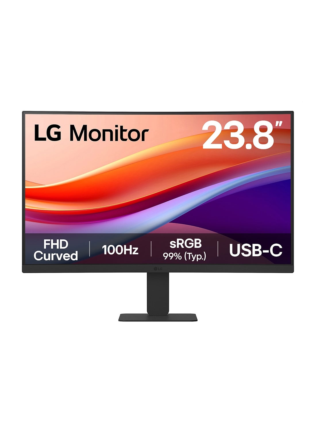 Compare 24 inch Curved Monitor FHD 1920×1080, 100Hz Refresh Rate, 5ms Response Time, HDR10, USB?C 15W Power Delivery, HDMI, EyeCare Flicker Safe, Tilt Adjustable, 3Side Borderless Design, Black | 24U421A?B Black at KSA Price
