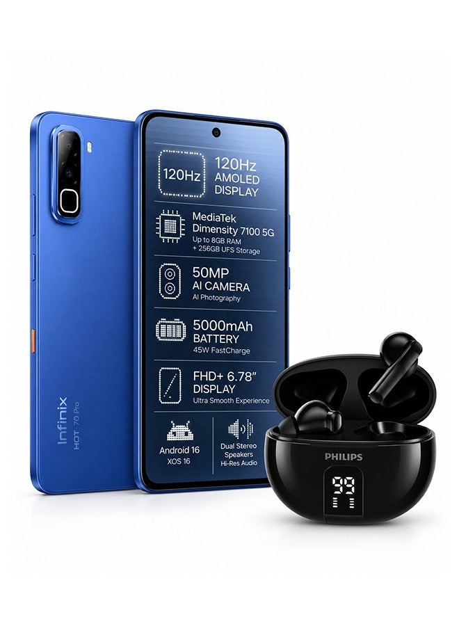 Hot 70 Pro 5G + Earbuds Smartphone…