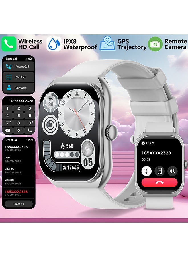Compare Smart Watch for Men Women Compatible with iOS Android Phone,2.01 Full Touchscreen 1 ATM Waterproof Smartwatch,Fitness Tracker with MakeRecive Call 123+ Sport Modes Sleep Monitor,Grey at KSA Price