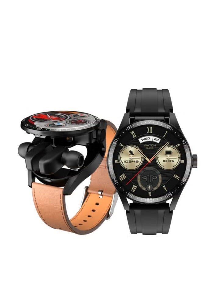 Compare New Arrival GT5 Guds Smart Watch with InEar Earbuds – 2in1 Call & Music TWS Earphone Smartwatch, Touchscreen, Fitness Tracker, Bluetooth Connectivity, Waterproof, Long Battery Life at KSA Price
