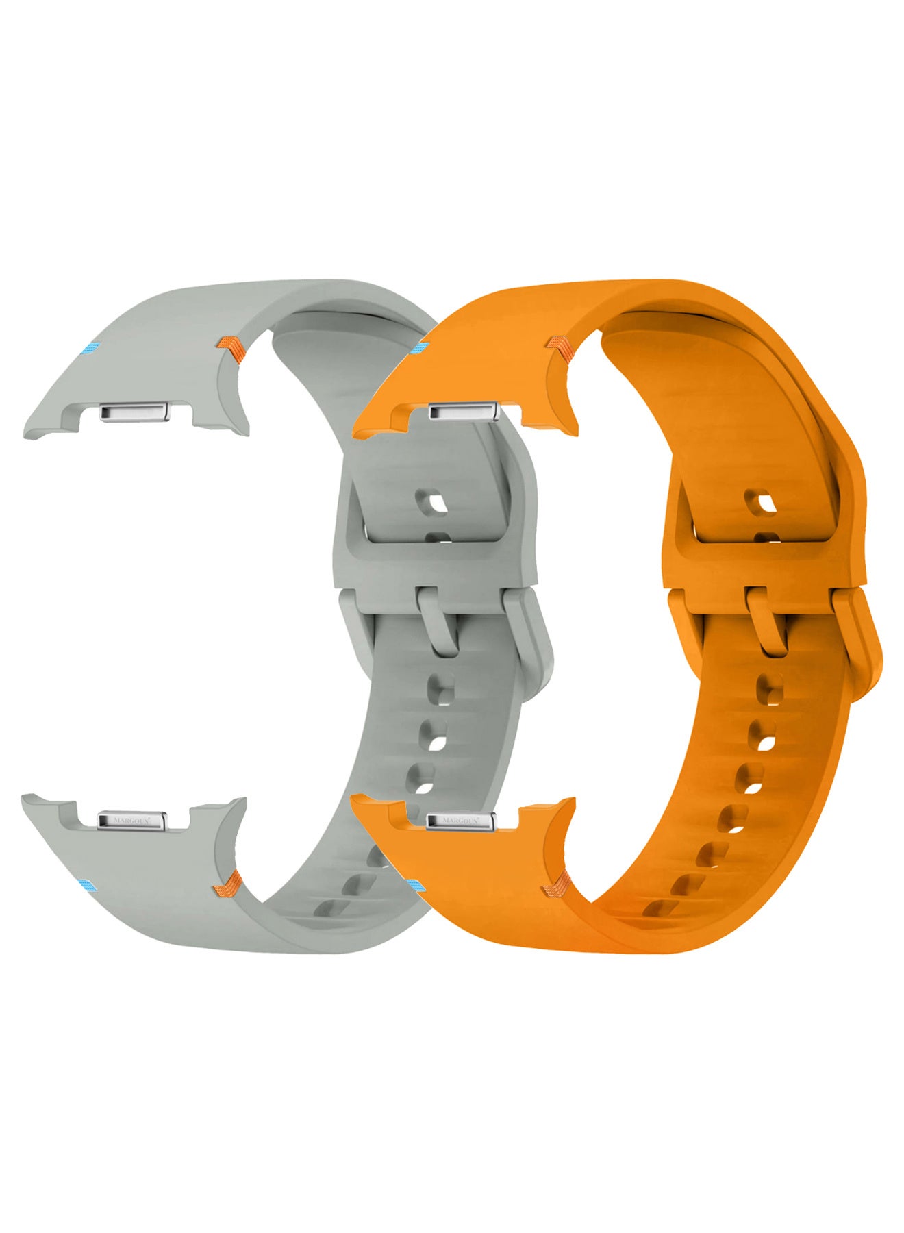 Compare 2Packs Sport Band for Galaxy Watch 8 40mm 44mm and Watch 8 Classic 46mm, Silicone Replacement Strap, ML Size at KSA Price