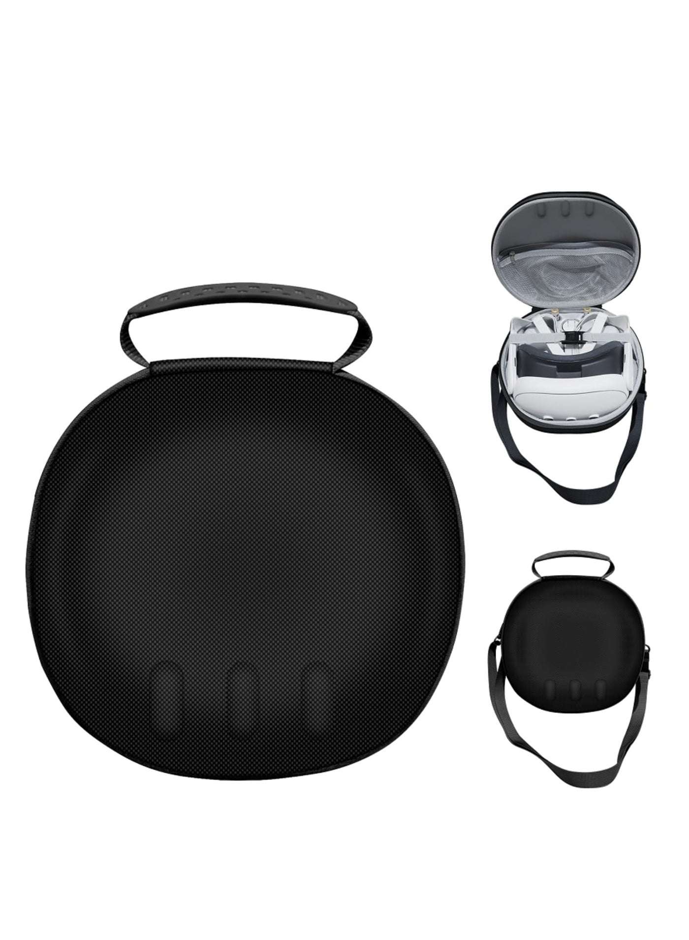 Compare HardShell Storage Bag Portable Hard Carry Bag Shockproof AntiScratch With Shoulder Strap for Meta Quest3 VR Glasses Accessories Black at KSA Price