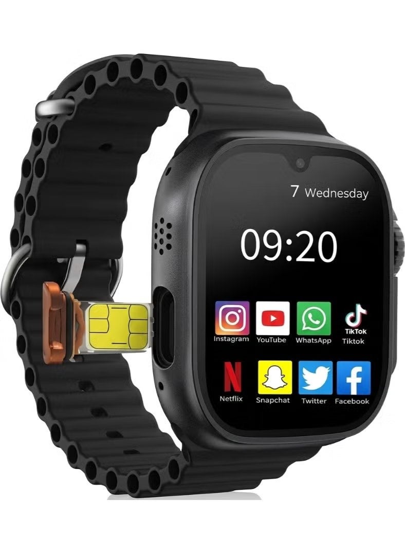 Compare C92 Max Smartwatch with SIM Card Support, 1.75” HD Full Touch Display, Android OS, GPS, Heart Rate & Fitness Tracker, Bluetooth Calling Smart Watch, Waterproof Wearable Device, Black at KSA Price