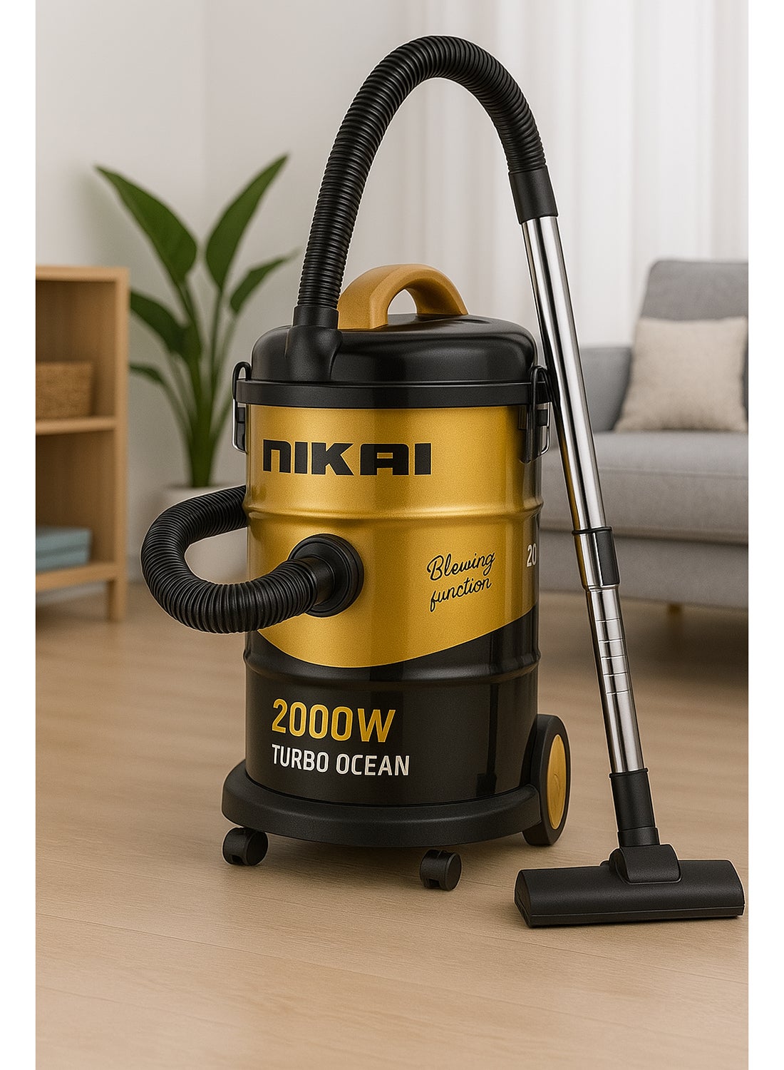 Compare Vacuum Cleaner, Blower Function, Metal Telescopic Tube, AntiOxidizing Interior, Sponge Filter, And AntiOxidizing Coating, For Home And Office Use 2000 W NVC450A Golden at KSA Price