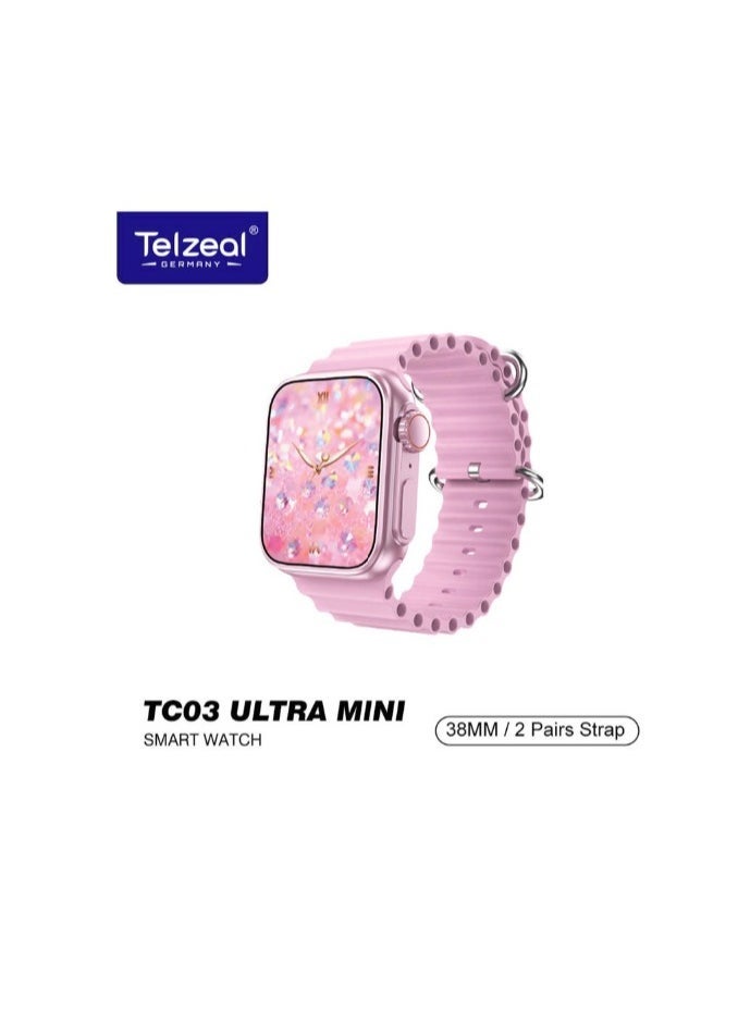 ? TC03 Ultra Mini 38mm HD Display Smart Watch with…