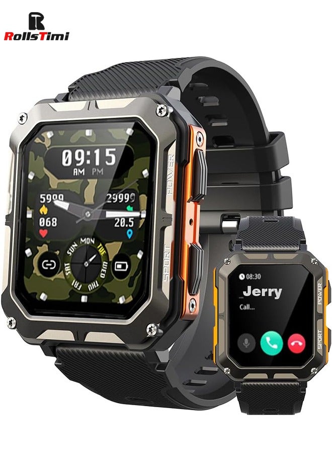 Military Smart Watch for Men, Bluetooth Rugged…