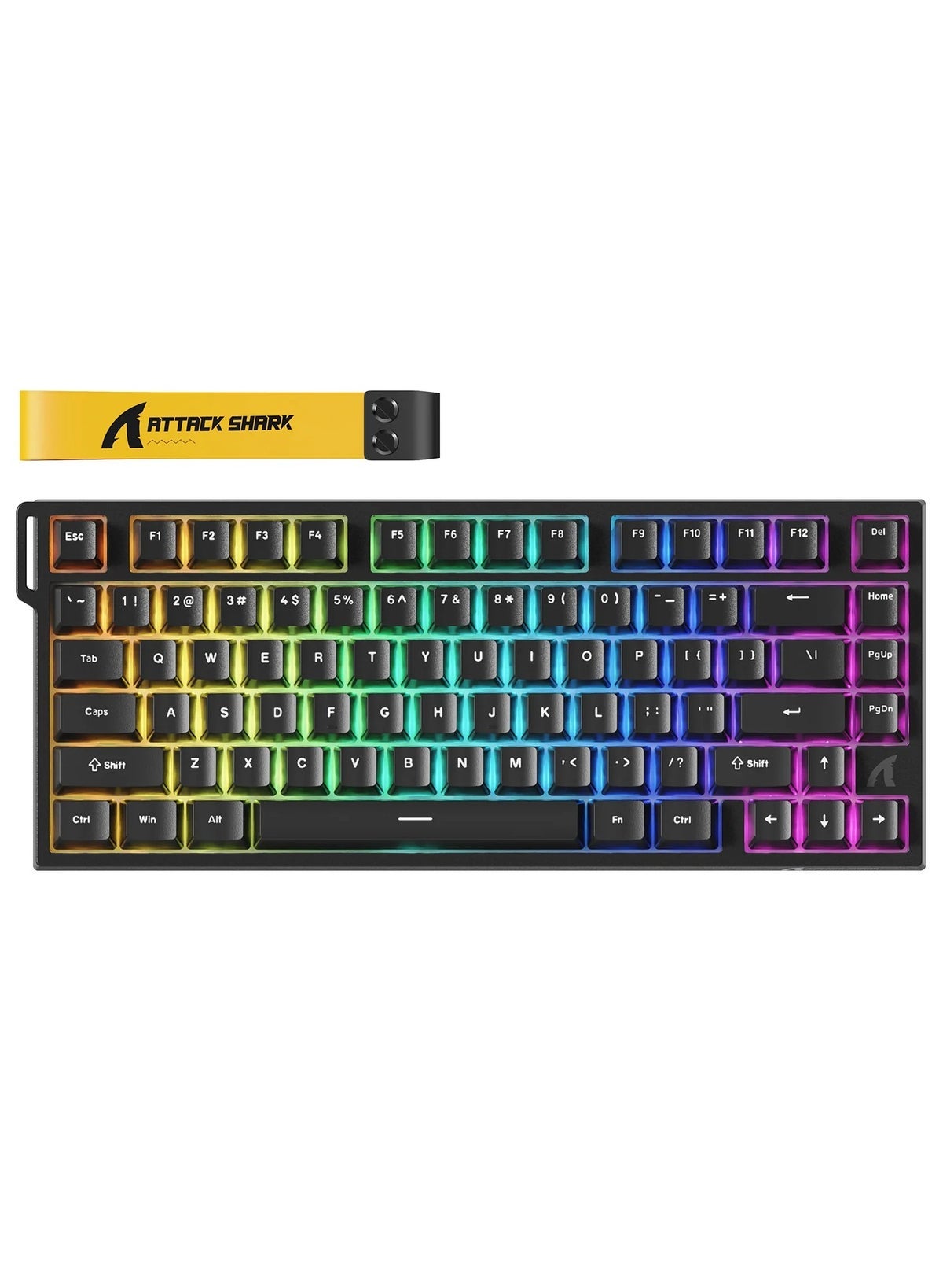 Compare ATTACK SHARK R82 HE Rapid Trigger Wired Mechanical Gaming Keyboard TKL NKRO with 8K Polling, 0.005mm RT Accuracy, 256K Scan Rate, 5Layer Sound Damped, Hall Effect Magnetic Switch, Driver for PC Mac Black at KSA Price