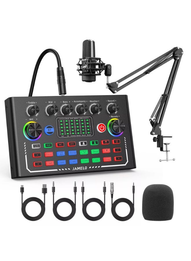 F009 Live Broadcast Sound Card – Wireless Bluetooth…