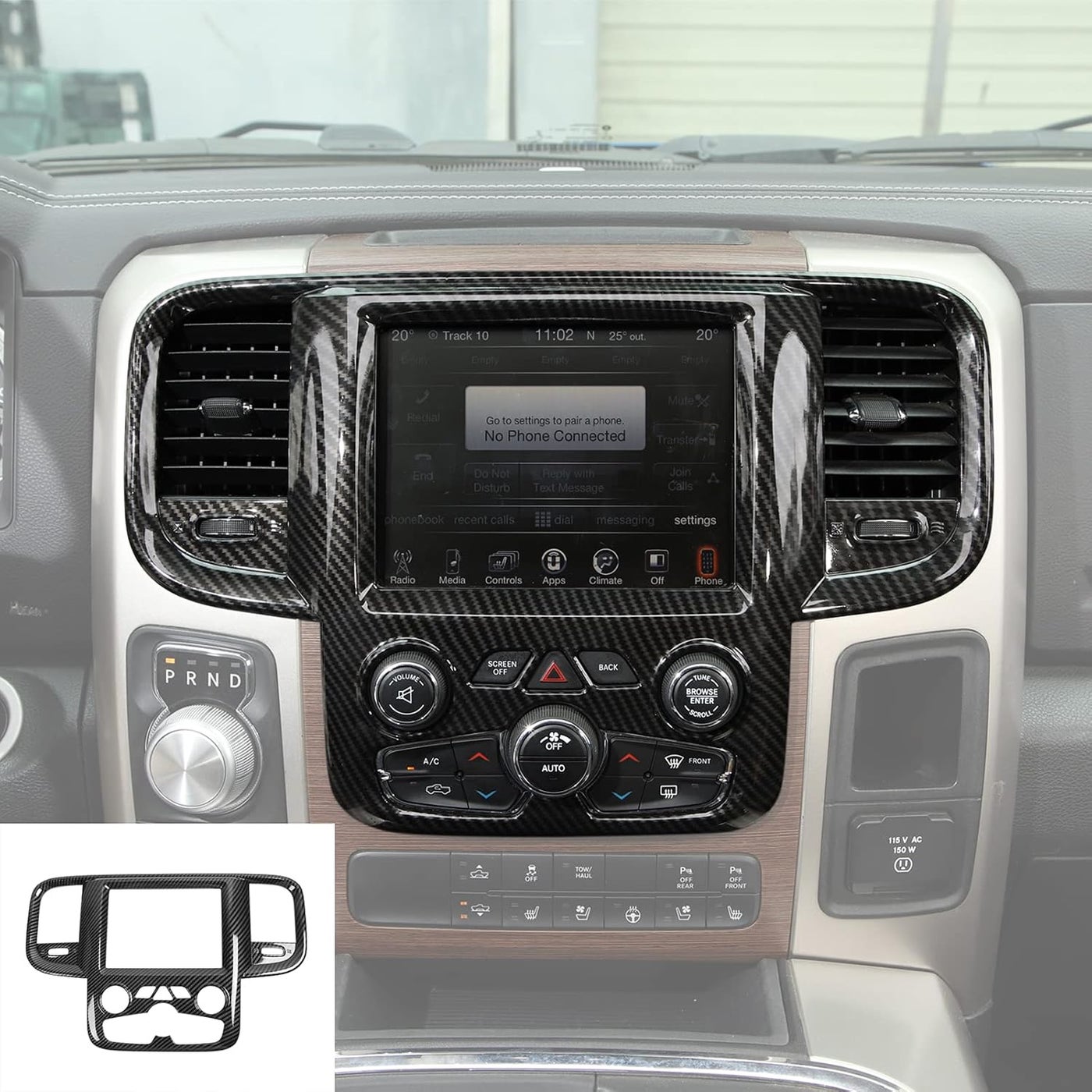 Compare RTTCZ Carbon Fiber Center Console Multimedia Navigation GPS Panel Trim Cover for Dodge Ram 20112017 at KSA Price