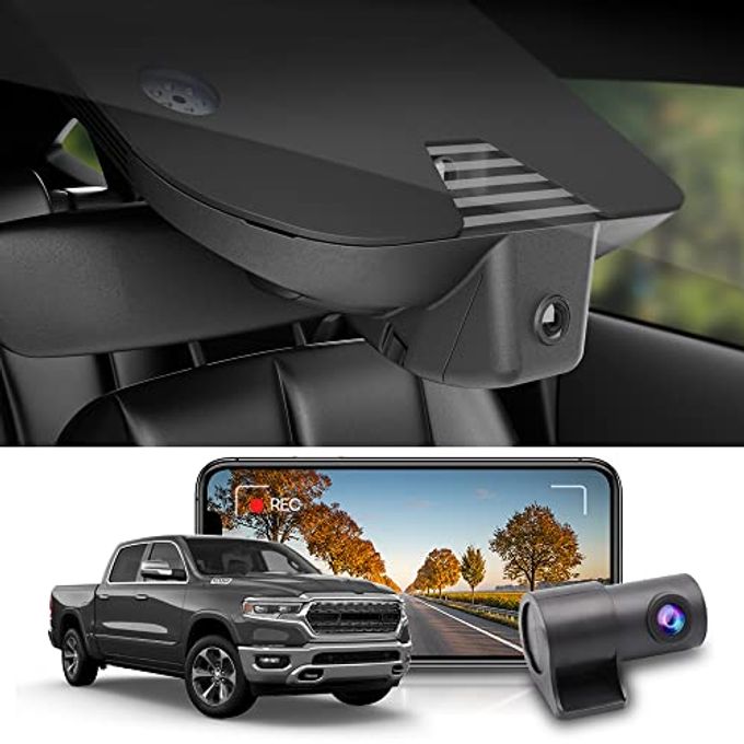 Compare Front 4K+Rear 1080P Dash Cam Adapts For Dodge Ram 1500 Model B 20192024 Rebel Big Horn Laramie, Oem Look, Dual Hd Video, Wifi Connect&App, Loop Recording GSensor, Easy To Set, 128Gb Card at KSA Price