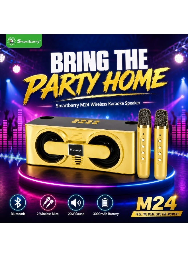 M24 Portable Party Speaker with Microphone, Wireless…
