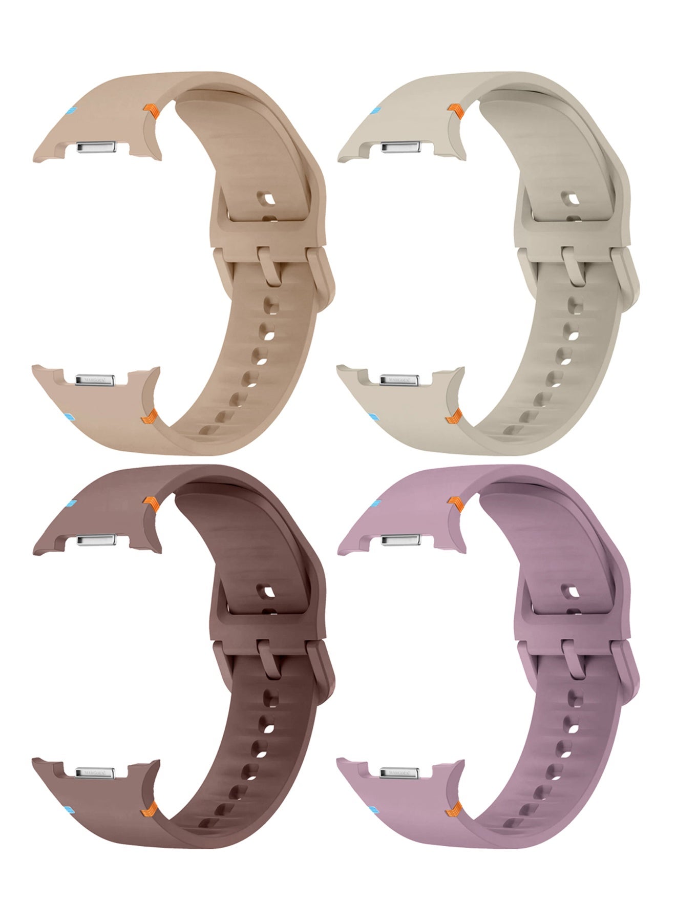 Compare 4 PACK Silicone Band Compatible with Samsung Galaxy Watch 9 40mm 44mm, Soft Silicone Waterproof Replacement Strap for Men Women ZPack A 4 Colors at KSA Price