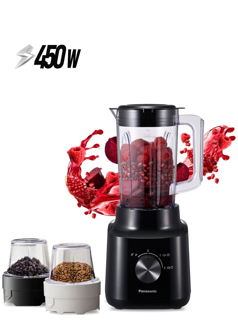 Blender With Powerful 450W Motor, Curved Stainless…