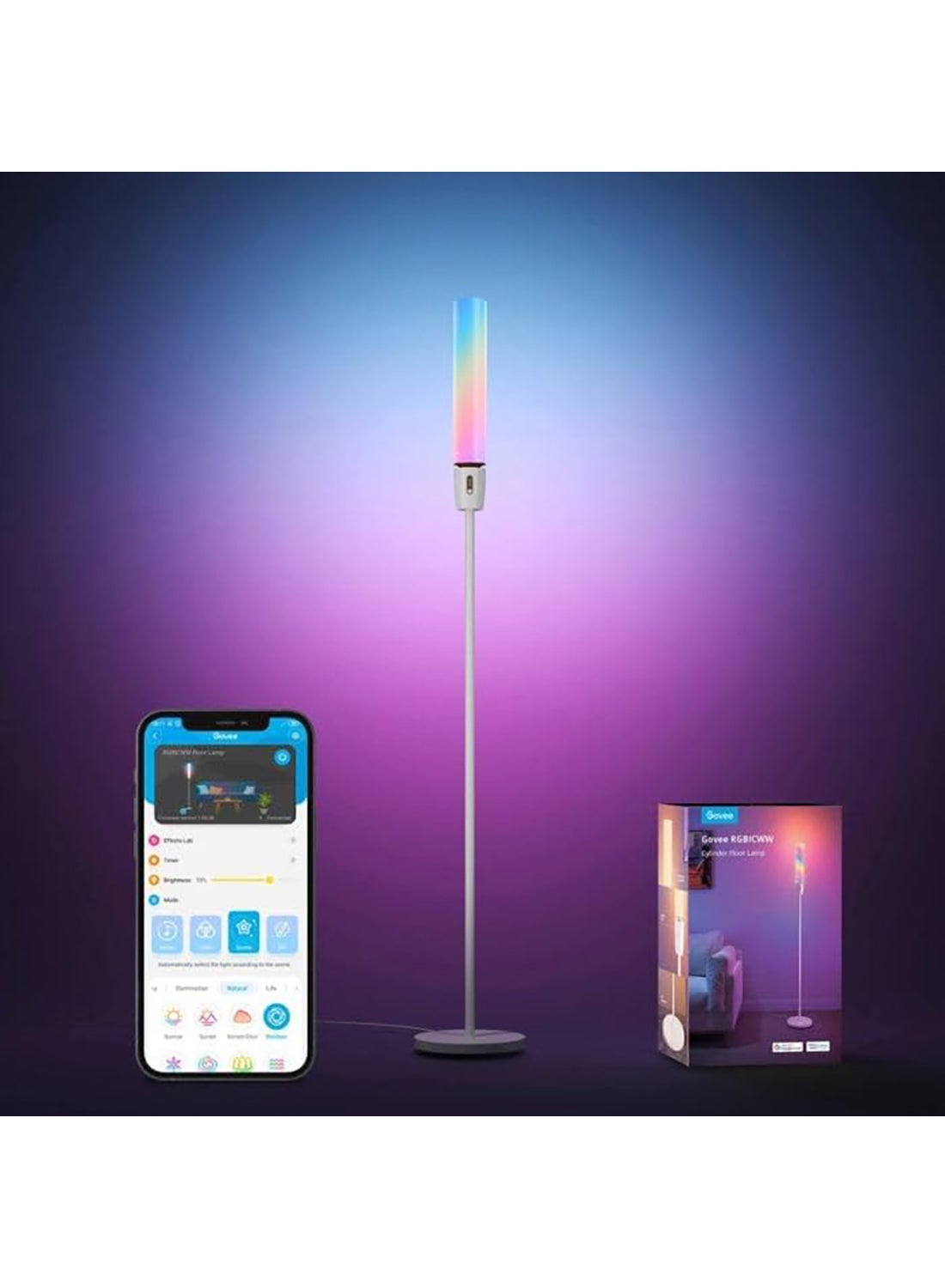 Compare Govee RGBICWW Cylinder Floor Lamp at KSA Price