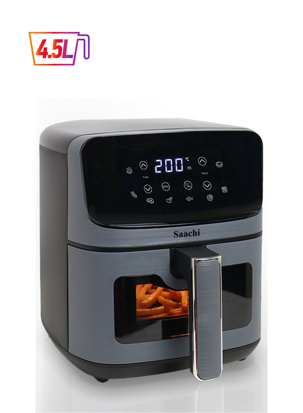 4.5L Air Fryer with 8 Preset Cooking Programs,…