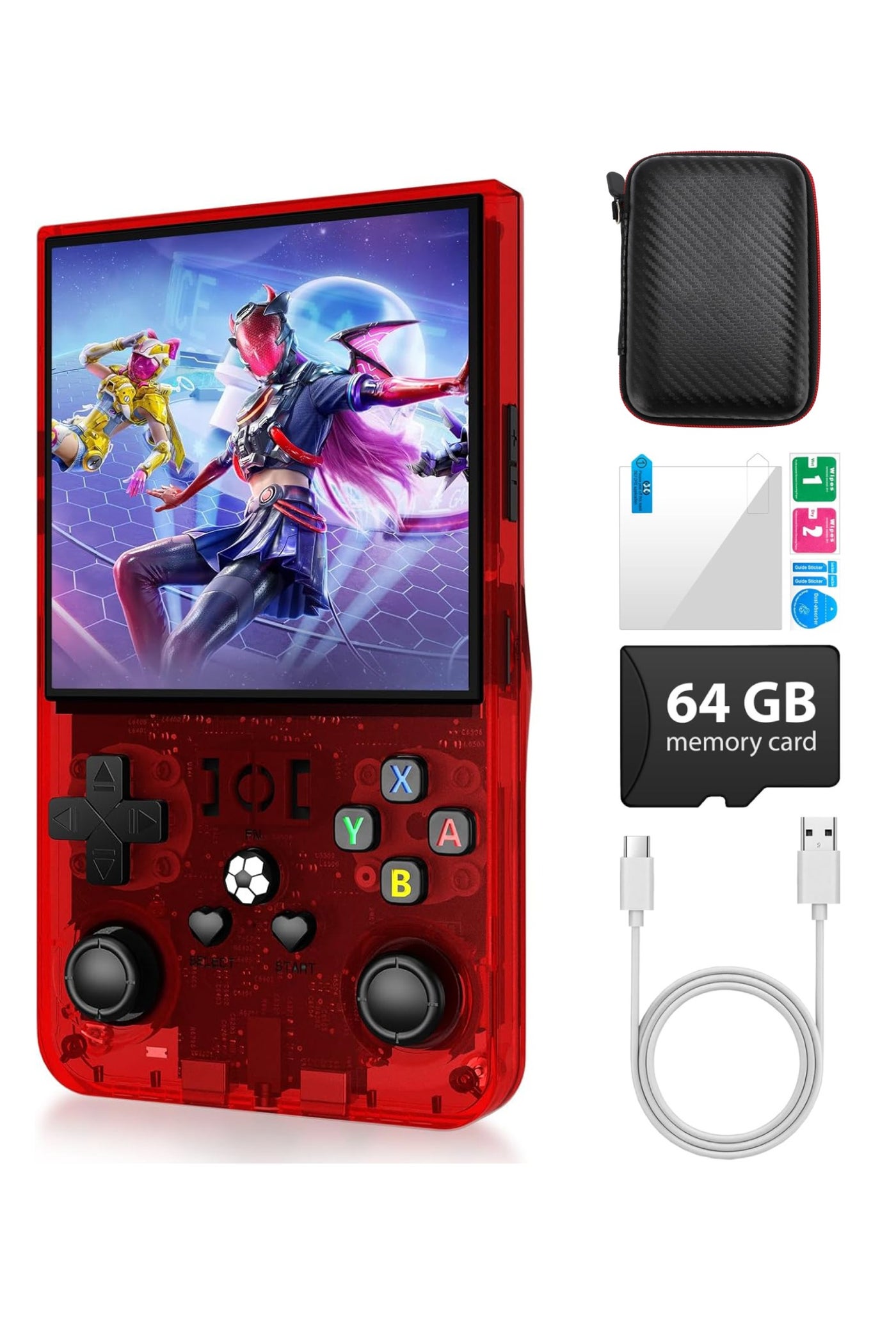 Compare R36 Max Game Console 4 Inch Full IPS Screen Portable Retro Handheld Game Console Builtin 18000+ Games With Open Source Linux System & 64GB Memory Card Video Games Console Support 30+ Simulator Platform 4000mAh Battery Toys And G at KSA Price
