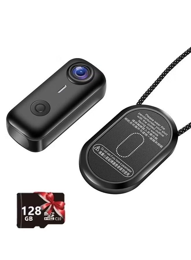 Compare Mini Body Camera, Wearable Action Body Cam, Thumb Size Hands Free Recording Body Worn Camera, Premium Portable Camcorder Mount Anywhere for Pet Walking, Work, Travel Black, 128GB at KSA Price