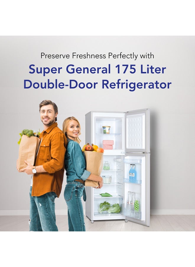 175 Liters Gross Compact Double Door Refrigerator-Freezer,…