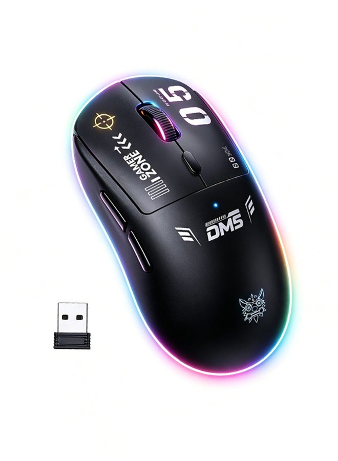 Compare DM05 Trimode Wireless Gaming Mouse,Bluetooth Mouse,Lightweight Anti Slip Mouse, S3203 Sensor,3200  DPI, BT2.4GhzWired, for PCMAC at KSA Price