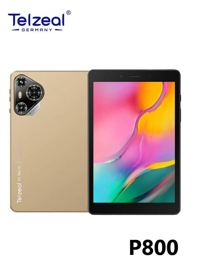Compare P800 Tablet 8Inch Android 12, Dual SIM, 6GB RAM 256GB ROM, 5G WiFi, 5000mAh Battery, Dual Camera, Includes Wireless Keyboard, Slim Lightweight Smart Tab â€“ Gold at KSA Price