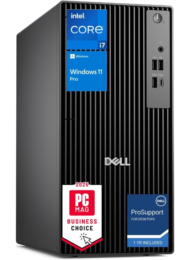 Compare Pro Tower QCT1250 Desktop – 14th Gen Intel® Core™ i714700 20 cores, up to 5.3GHz  8+8 16GB DDR5 RAM, 5600 MHz, 1TB SSD, Windows 11 Pro, Intel UHD Graphics, WiFi 6E, BT,  Keyboard & Mouse english black at KSA Price