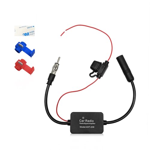 Compare 12V Car FM Booster  Booster Amplifier Amp Reduce Noise  DIN Plug Connector Adapter for Car Truck SUV Boat Stereo, Audio, Head Unit Receiver at KSA Price