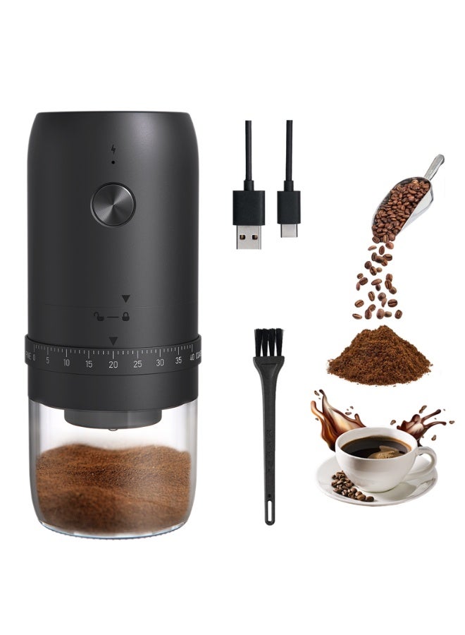 Compare Electric Coffee Bean Grinder, Portable Electric Conical Burr Grinder with Multi Grind Settings, Rechargeable Coffee Bean Grinder for Espresso, Cold Brew, Flip Coffee and Drip Coffee at KSA Price