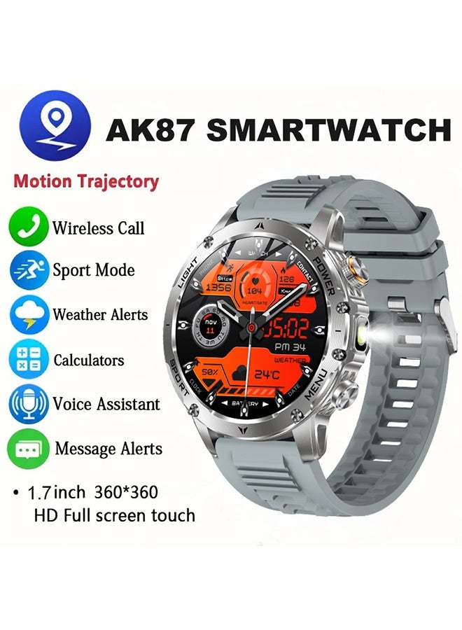 Compare LED MenS Smart Watch with Wireless Calling 1.7 HD Large Screen, 1000mAh Battery, Long Standby Time, Flashlight, Fitness Tracker Watch, 100+ Sports Modes, Voice Assistant at KSA Price