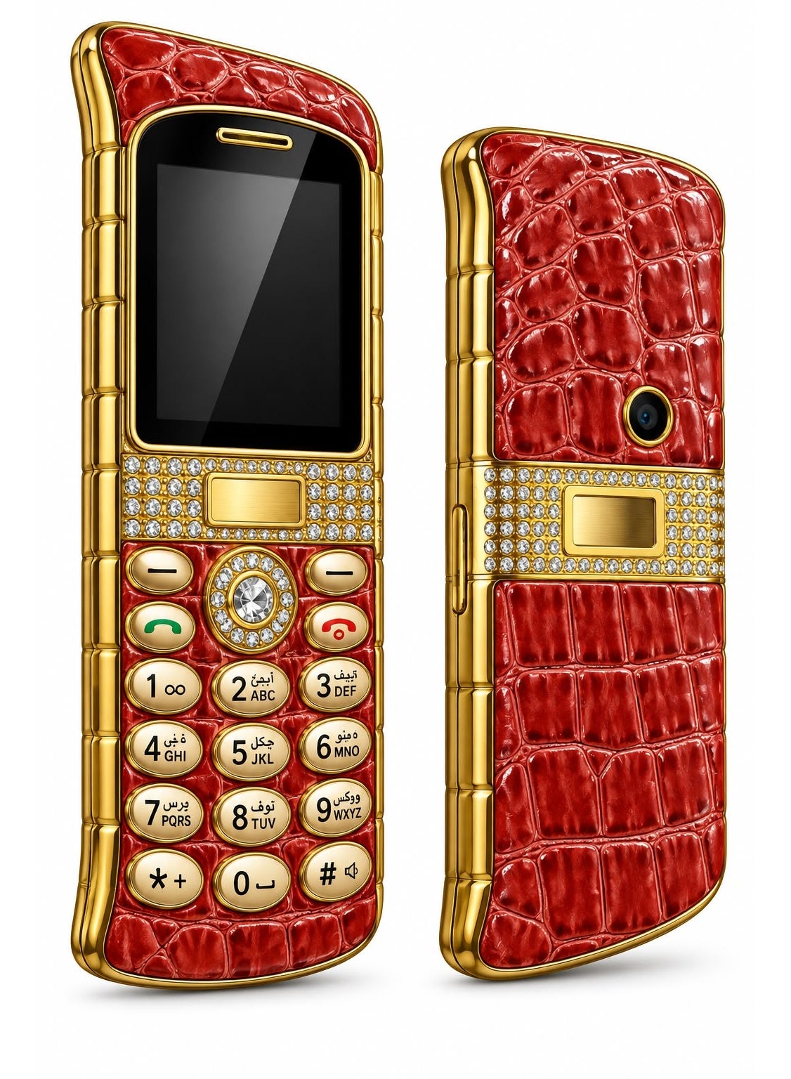 Compare GoldVishInspired V7 Luxury Concept Phone | Royal Gold & Ruby Red Edition Dual SIM 2G GSM at KSA Price