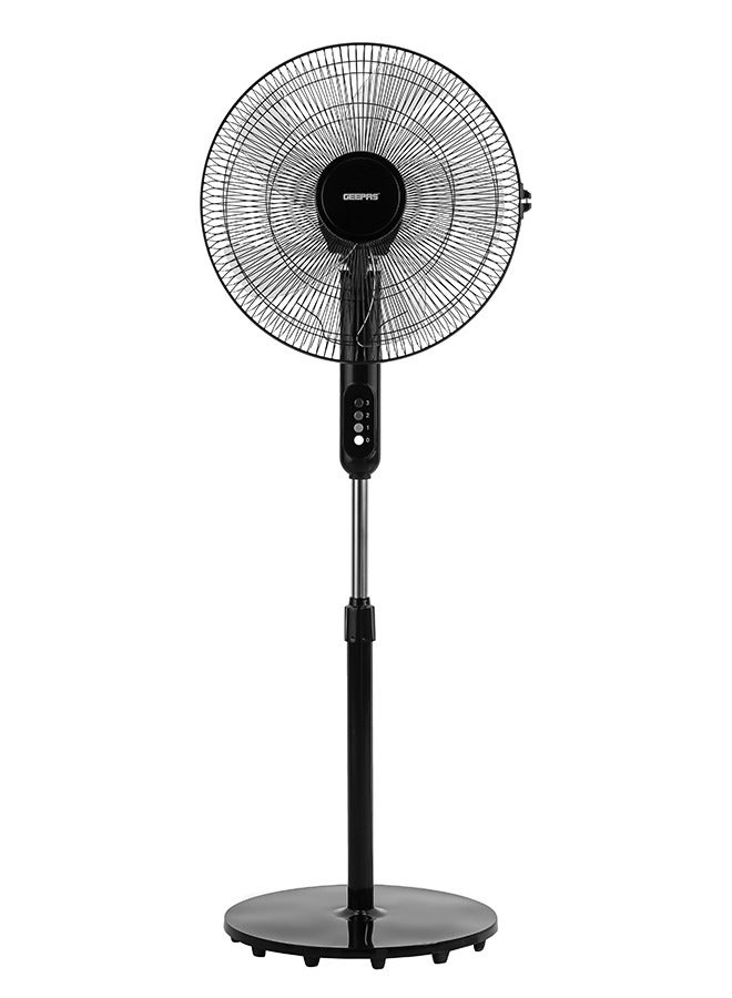 Compare 16 Stand Fan, Wide Oscillation, 5PP Blades | Adjustable Height | 3 Speed Setting | Metal Safety Grill | Ideal for Home, Office, Restaurant, Etc 50 W GF9615L black at KSA Price