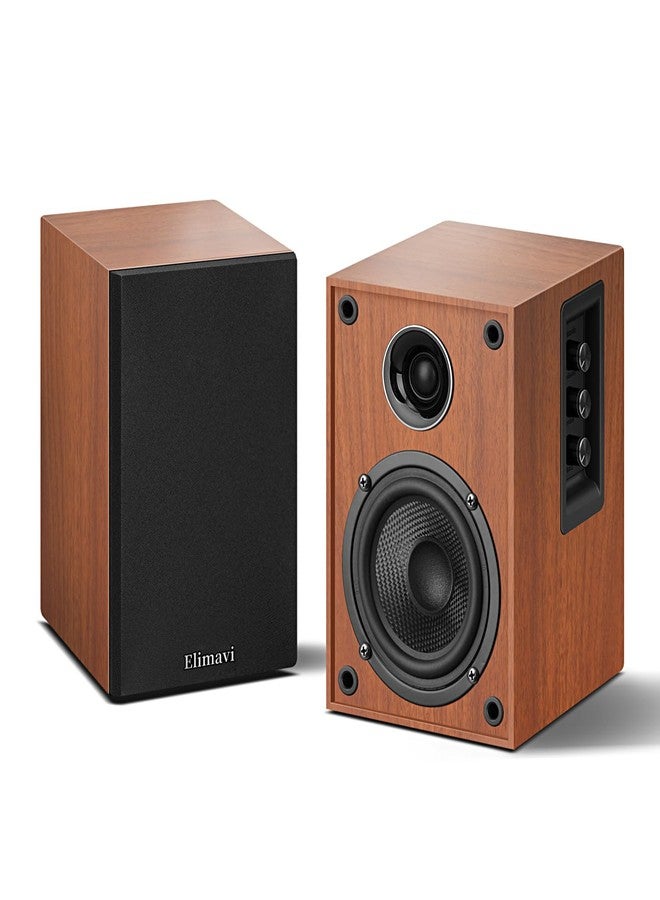 Elimavi Powered Bluetooth Bookshelf Speakers, Record…