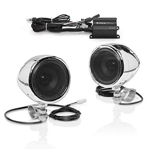Compare BOSS Audio Systems MC420B 3 Inch Motorcycle Speakers and Amplifier Sound System – Class D Amplifier, Weatherproof, Volume Control, ATV UTV Compatible at KSA Price