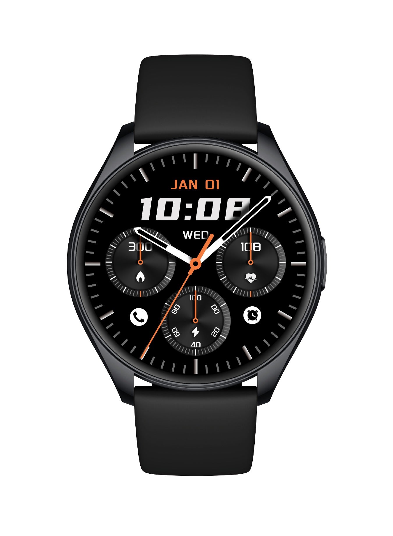 Compare Smart Watch 1.43 AMOLED Display with Bluetooth Calls, 260mAh Battery, IP68 Waterproof, 20mm Strap, 100+ Sports Modes  Black at KSA Price
