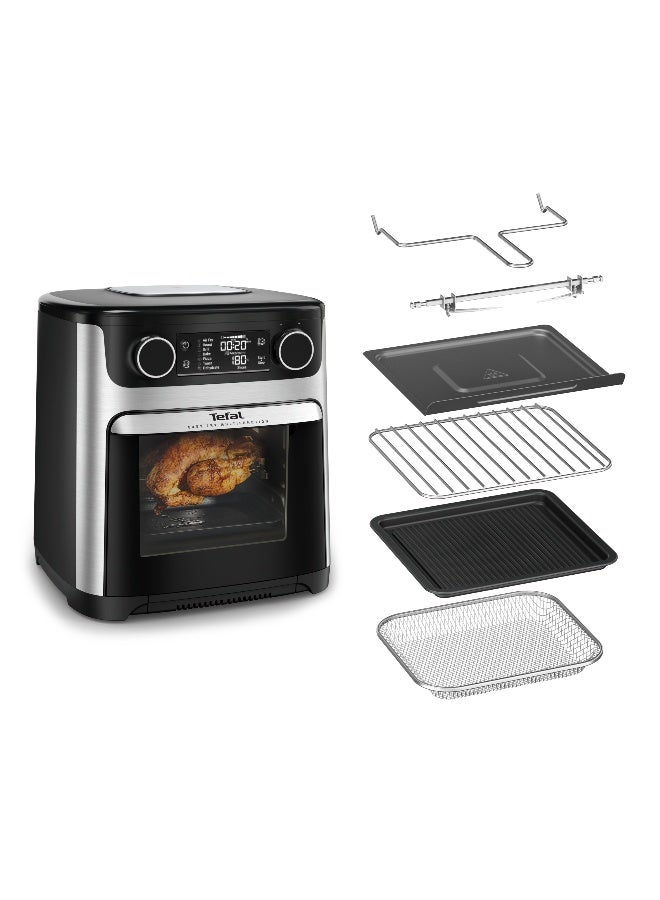 Compare TEFAL Easy Fry Multifunction  | 15 L | Digital Air fryer Oven | Family Size | Dual heating System | 1800W | 9 preset programs | Large Window | FW556DG0 15 L 1800 W FW556DG0 Brushed Steel Stainless Steel Black at KSA Price