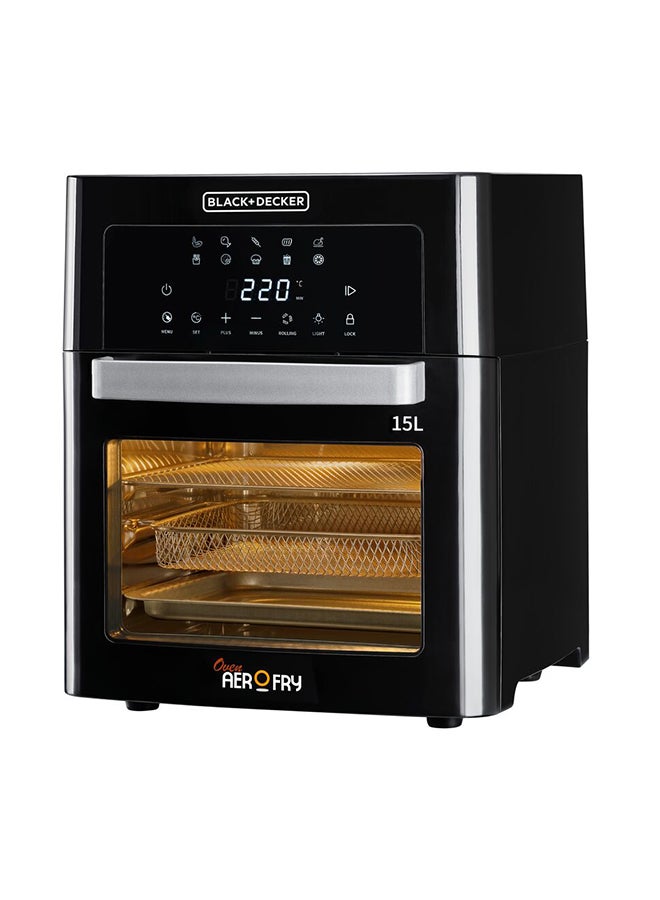 Compare Digital Air Fryer Oven, FamilySized Capacity, Touch Control, 10 Preset Functions, 80220°C Adjustable Temp, Rapid Air Convection, SmokeFree Cooking, 15 L 1700 W AOF150B5 Black at KSA Price