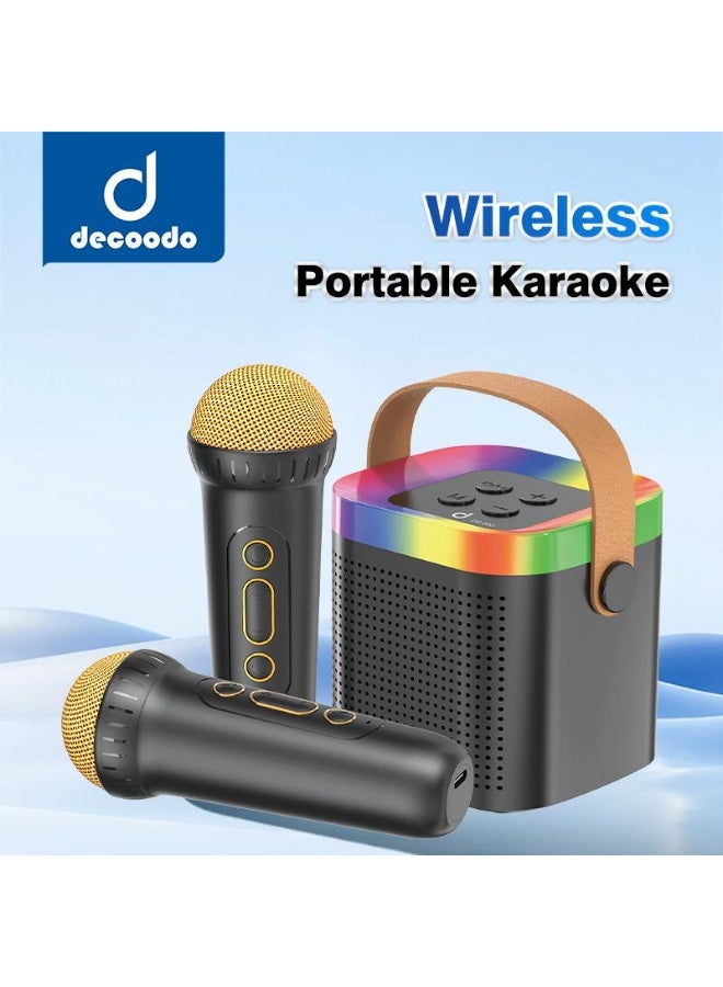 Compare Decoodo DS002 Bluetooth Portable Karaoke – 1500mAh – TypeC  TF Card – Black  White at KSA Price
