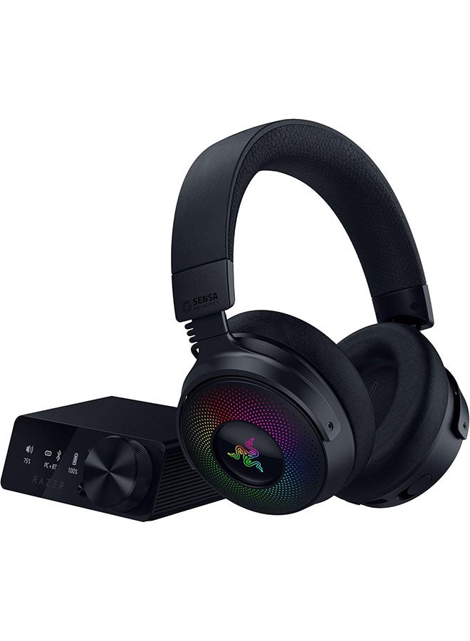 Compare Kraken V4 Pro Wireless Gaming Headphones, OLED Control Hub, 40mm Driver, Razer TriForce BioCellulose Type, Retractable Razer HyperClear Super Wideband Mic, Unidirectional PickUp, Black | RZ0405160100R3M1 at KSA Price