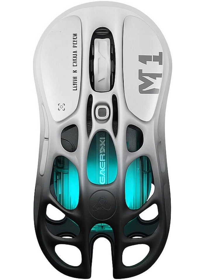 Compare Mercury M1 Pro Wireless Gaming Mouse – Magnesium Alloy Skeleton Design, PAW3395 26,000 DPI Optical Sensor, TriMode 2.4GBT 5.1Wired, 4K Polling Support, RGB Lighting, UltraLightweight, 5 Programmable Buttons, Long Battery Life – Gradient Black at KSA Price