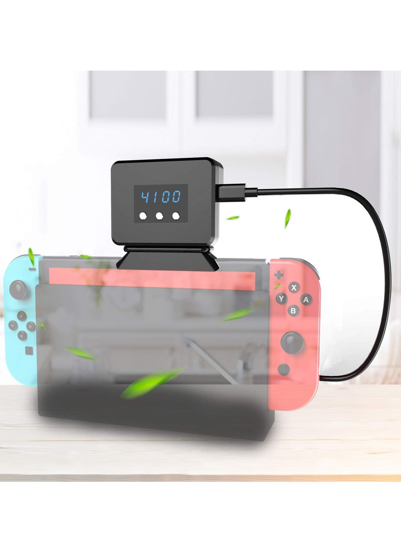Nintendo Switch Cooling Fan with Temperature Display,…