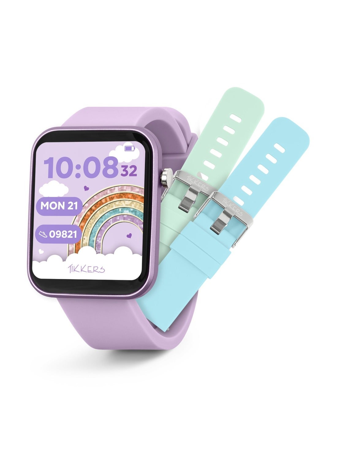 Compare Series 13 Kids Smart Watch Set with Interchangeable Strap, Lilac Silicone Strap at KSA Price