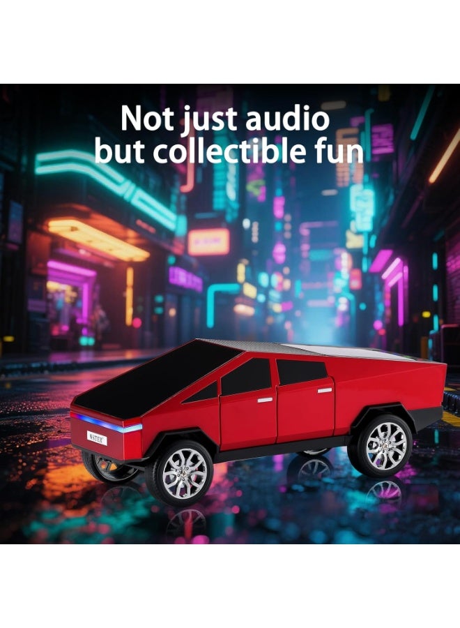 Compare Tesla Cyber Truck Car Shaped Bluetooth Speaker WS 580 with Display Screen HD Sound, TWS Stereo Pairing, FM Radio, LED RGB Lights, Builtin Mic for HandsFree Calls, Perfect Gift for Car Enthusiasts at KSA Price