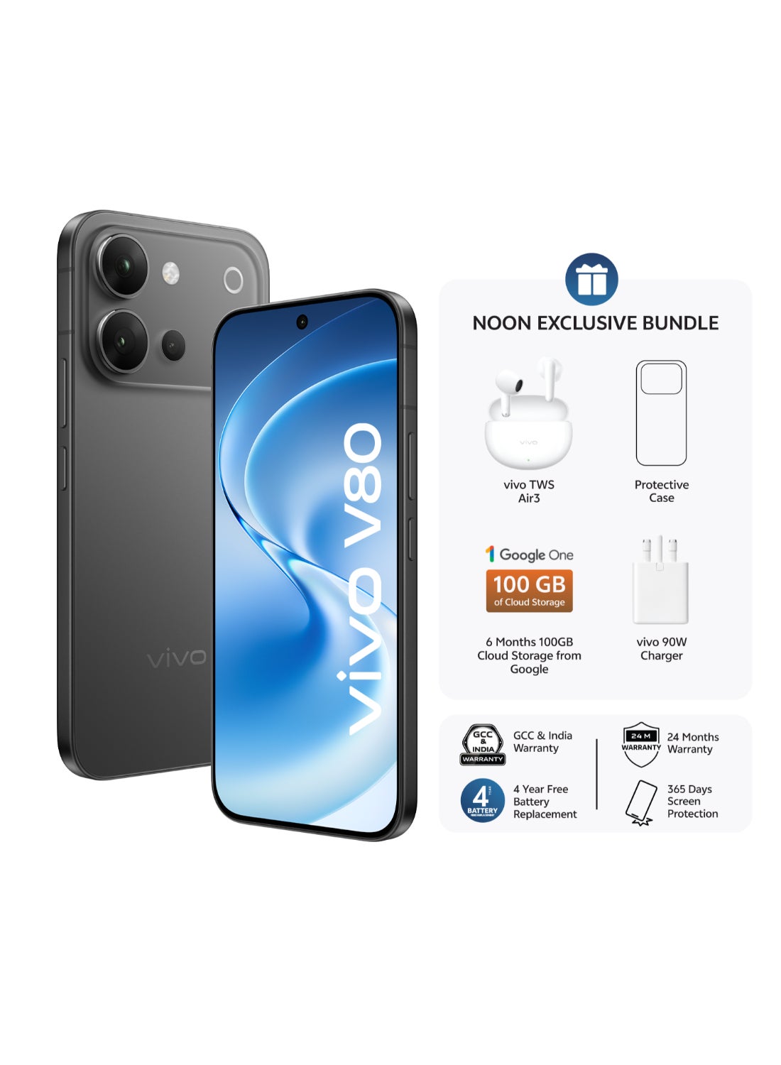 V80 5G AI Dual SIM Vast Gray 8GB RAM…