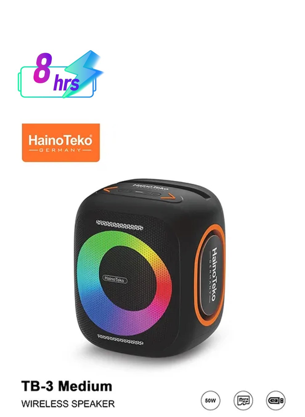 HainoTeko TB-3 Medium Wireless Portable Speaker with…